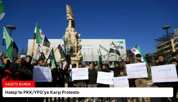 Halep’te PKK/YPG’ye Karşı Protesto