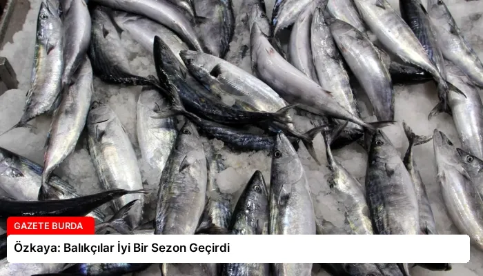Özkaya: Balıkçılar İyi Bir Sezon Geçirdi