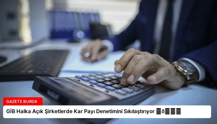 GİB Halka Açık Şirketlerde Kar Payı Denetimini Sıkılaştırıyor ⏬👇
