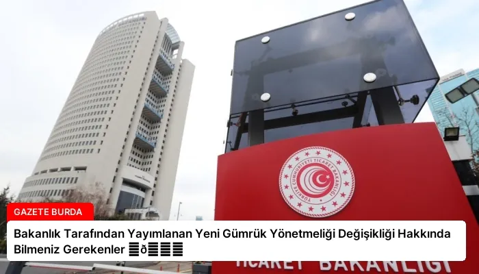 Bakanlık Tarafından Yayımlanan Yeni Gümrük Yönetmeliği Değişikliği Hakkında Bilmeniz Gerekenler ⏬👇