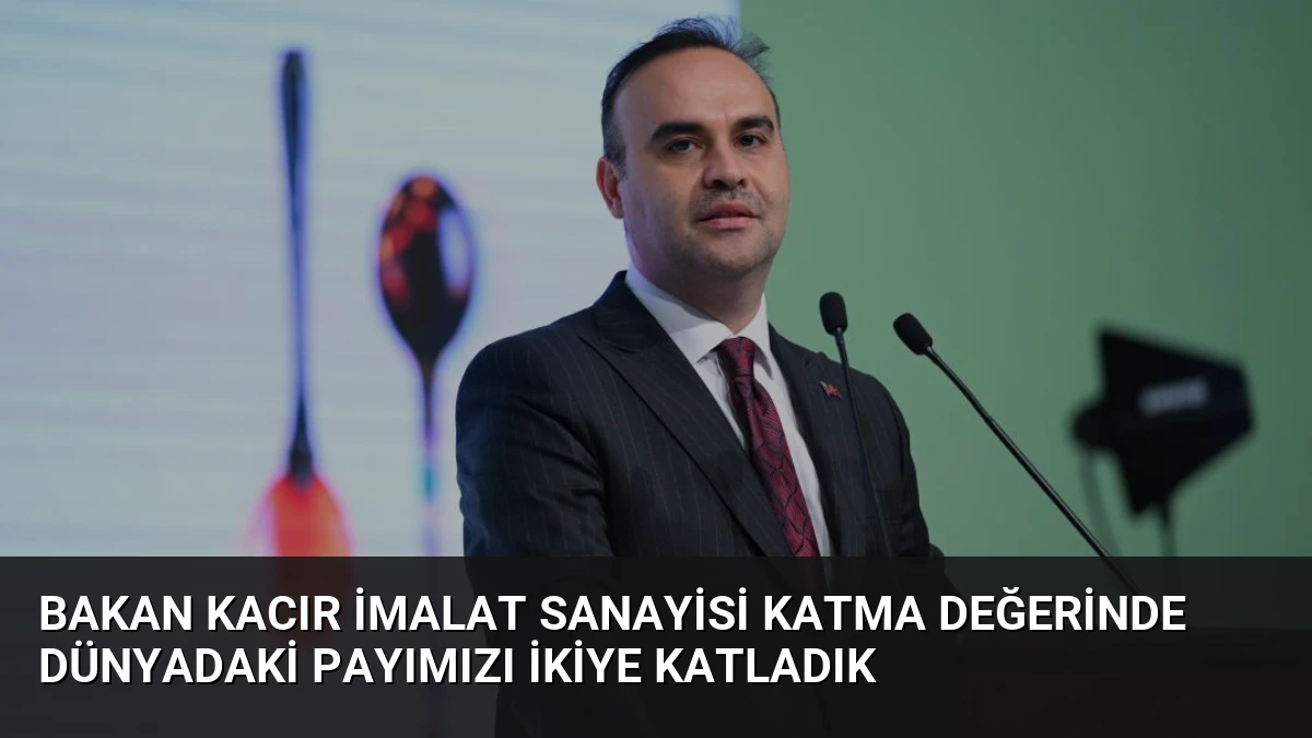 Bakan Kacır İmalat Sanayisi Katma Değerinde Dünyadaki Payımızı İkiye Katladık