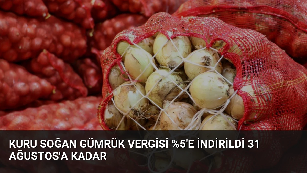 Kuru Soğan Gümrük Vergisi %5’e İndirildi 31 Ağustos’a Kadar
