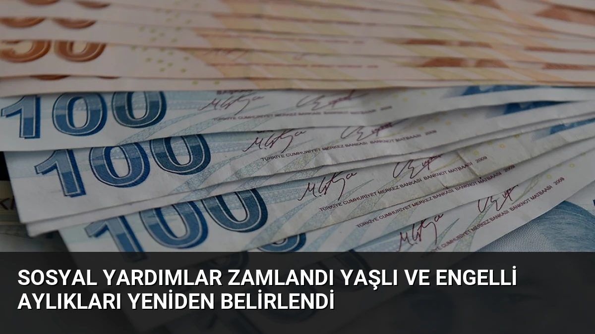 Sosyal Yardımlar Zamlandı Yaşlı ve Engelli Aylıkları Yeniden Belirlendi